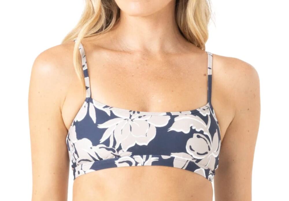 ROXY Island Time Lingerie Bralette Bikini Top - Mood Indigo Sz XS